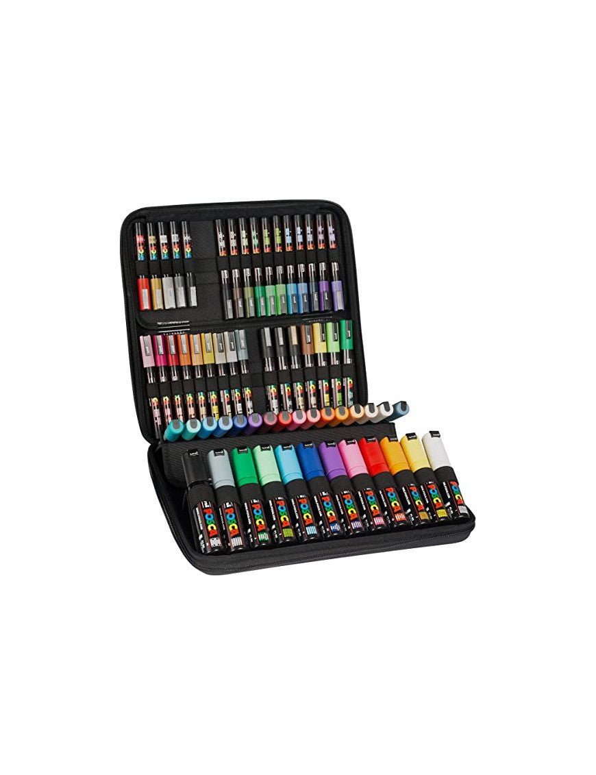 Marqueur peinture POSCA Mallette XL - 60 marqueurs